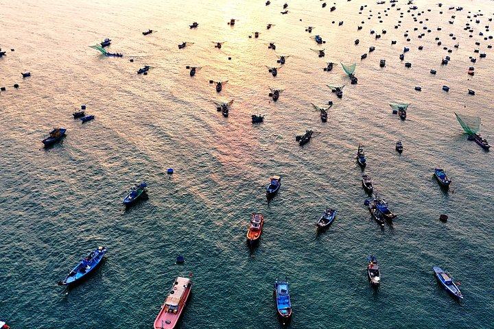 ダナン・サンセット・サイクリングツアー海岸の景色と地元の文化