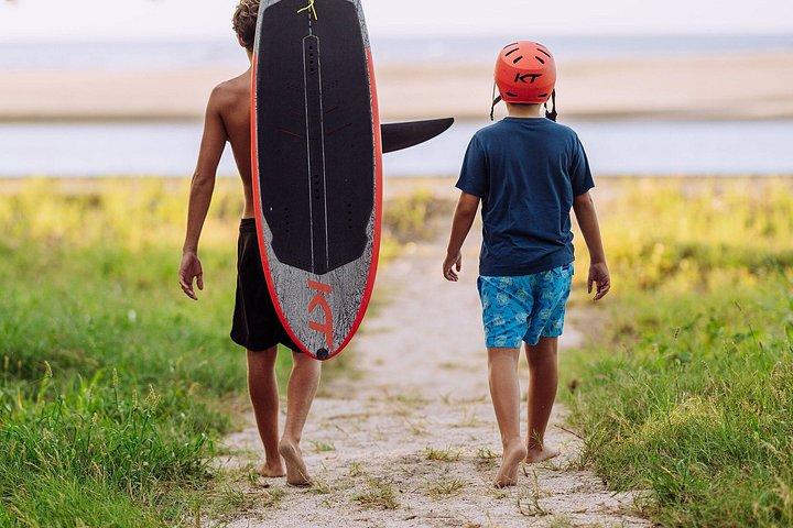 Surf Foil Class in Tamarindo. Fly over the water
