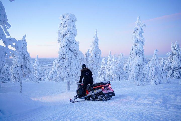 Attività di un'intera giornata in motoslitta a Rovaniemi
