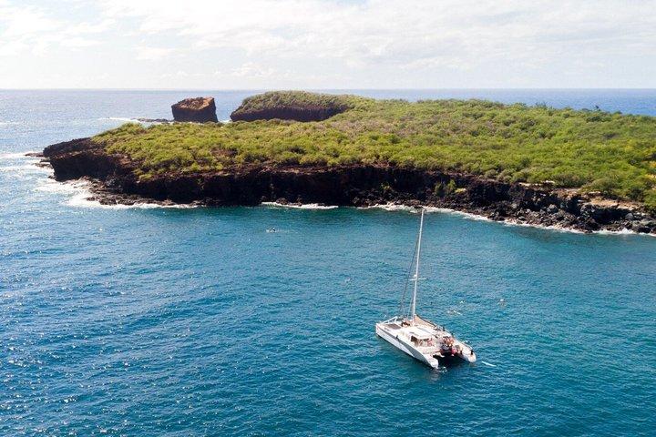 ラグジュアリーマウイ島からラナイ島シュノーケルセイル、朝食、ランチ＆オープンバー付き