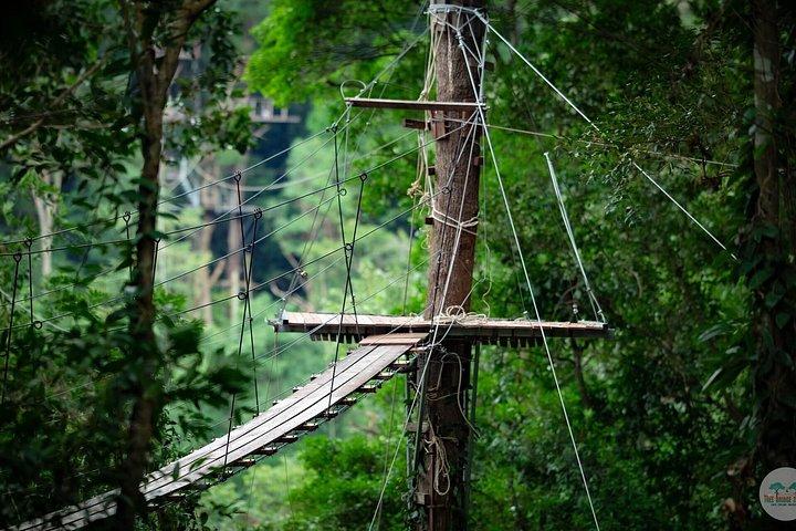 Samui Zipline FLY and Fun Tree Bridge Jungle Cafe and Waterfall