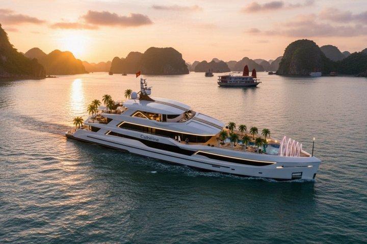 Elite Ha Long Bay Cruzeiro de 1 Dia a partir do Porto Internacional de Halong