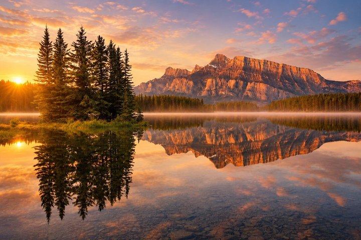 Banff: Two Jack Sunrise, Wildlife, Lake Louise och Canyon