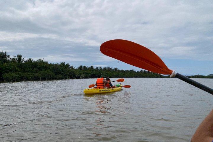 Cat Ba kajaktocht in Mangrovebossen en verken Thien Long Cave