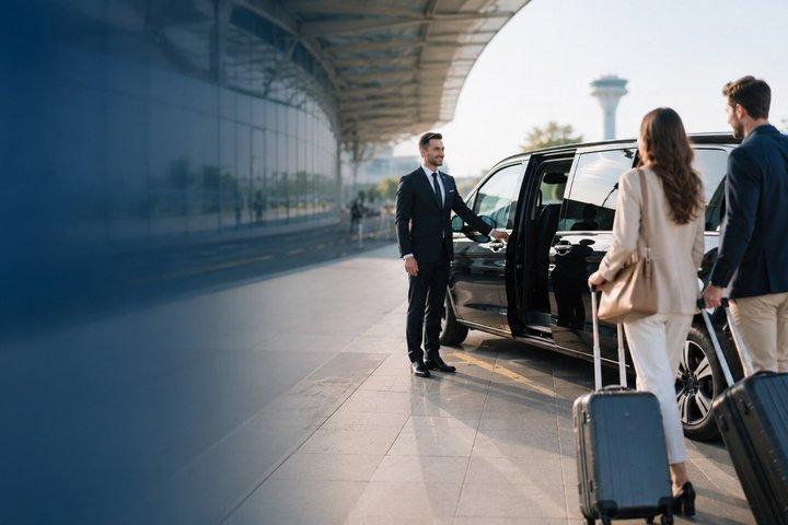 Trasferimento in taxi privato all'aeroporto di Barcellona per hotel e porto crociere