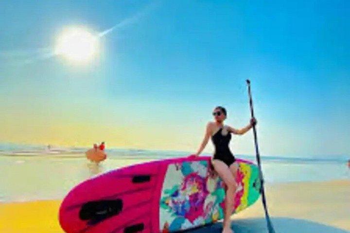 ダナン朝SUP体験パドルリラックスビューとサンライズビュー