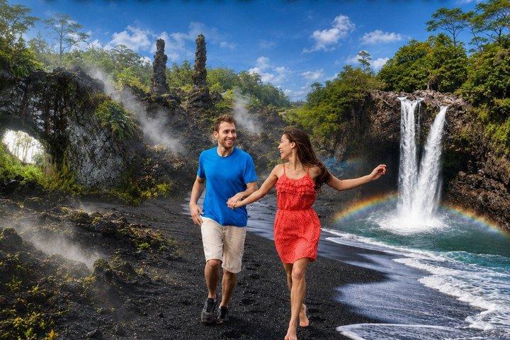 Escursione a Hilo Shore : Vulcano Safari Grotte di lava e sabbia nera