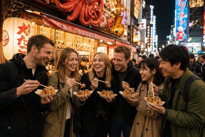 Osaka Food Walk : Dotonbori St. to Kuromon Kitchen (cibo incluso)
