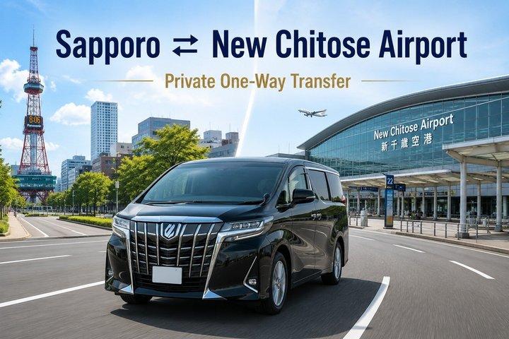 Mellem Sapporo og New Chitose Lufthavn: Privat envejs transfer