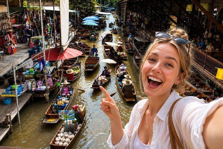 Damnoen Saduak Drijvende Markt & Spoorwegmarkt Tour vanuit Bangkok