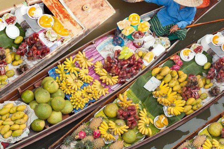 Damnoen Saduak Drijvende Markt & Spoorwegmarkt Tour vanuit Bangkok