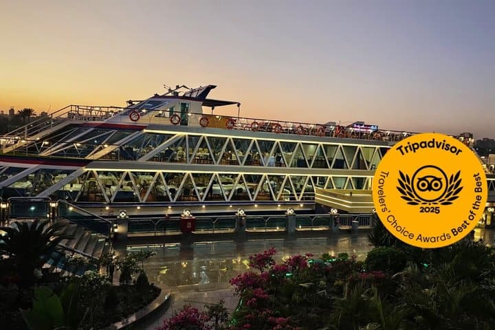 Sunset or night time Cairo Nile Dinner Cruise with live show