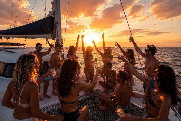 Private Sunset Catamaran Cancun 3 Hour Sail with Open Bar