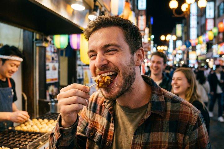Osaka Dotonbori Street Food Privétour met gelicentieerde Gids