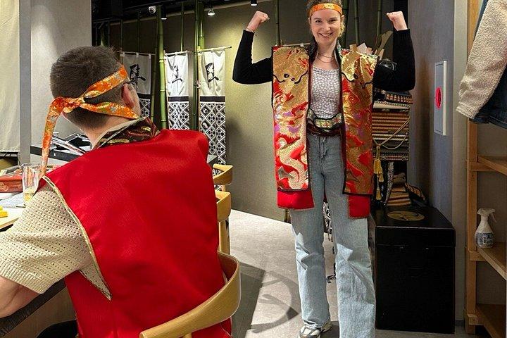 浅草でシェフパフォーマンスで贅沢サムライ寿司体験