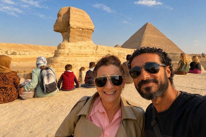 Privat dagstur til Giza-pyramiderne Sphinx felucca og Cairo-tårnet