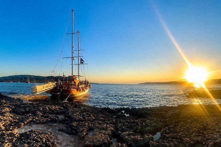 Sunset Cruise to Comino, Blue Lagoon and Caves