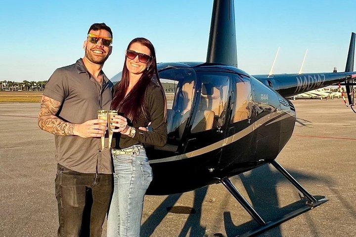 Miami Private helikopter flyvning med champagne