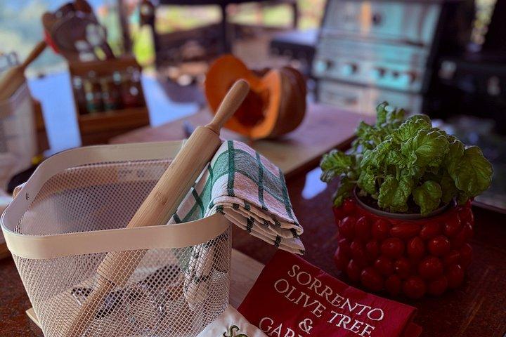 Sorrento: Cooking Class Under the Lemon Trees with view