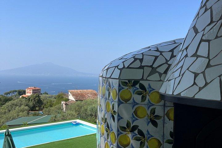 Sorrento: Cooking Class Under the Lemon Trees with view