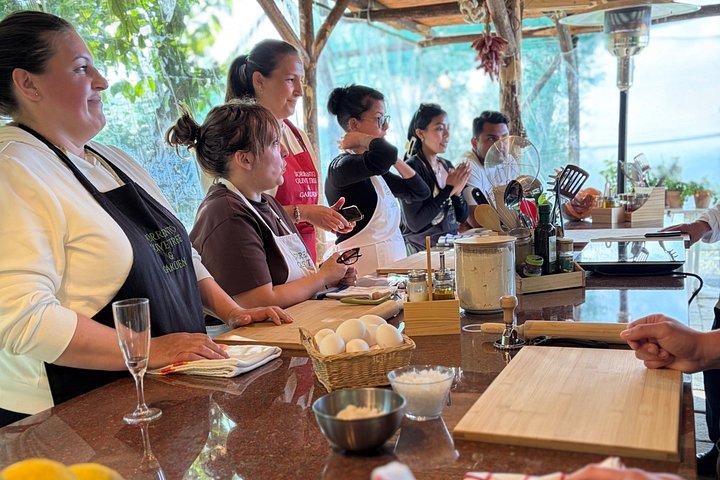 Sorrento: Cooking Class Under the Lemon Trees with view