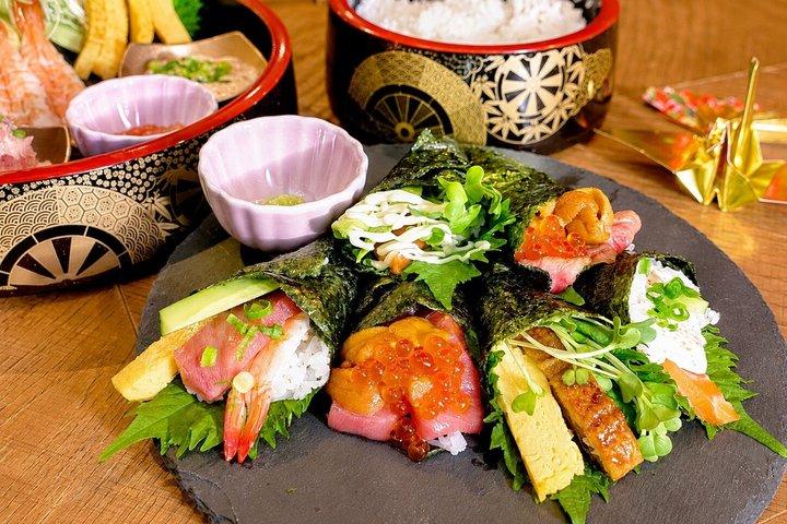 東京：渋谷で寿司作り教室 師匠と手巻き