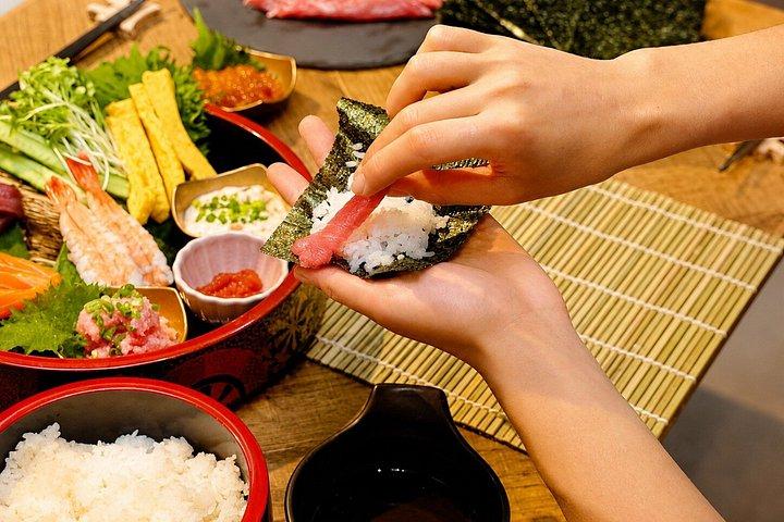 東京：渋谷で寿司作り教室 師匠と手巻き