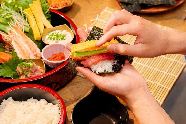 東京：渋谷で寿司作り教室 師匠と手巻き