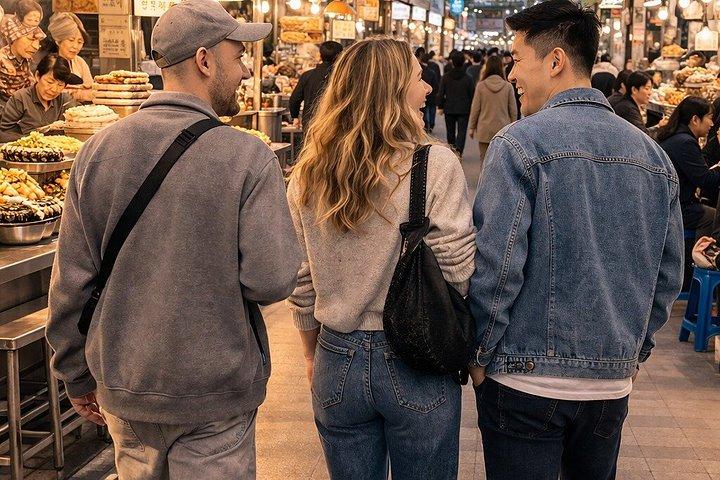 ソウル秋の広蔵市場ストリートフードウォーク