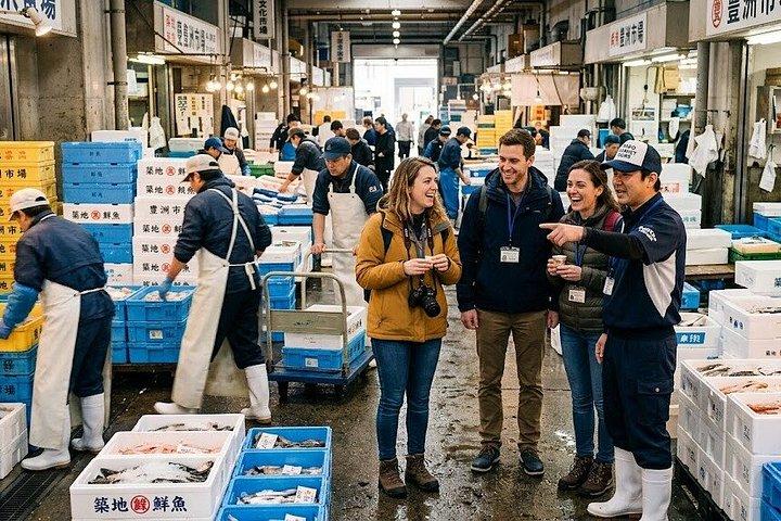 豊洲まぐろオークション＆築地地場グルメツアー、ライセンスガイド