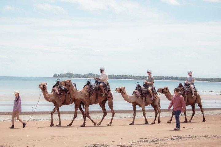 Darwin: giro in cammello sulla spiaggia a Mindil Beach