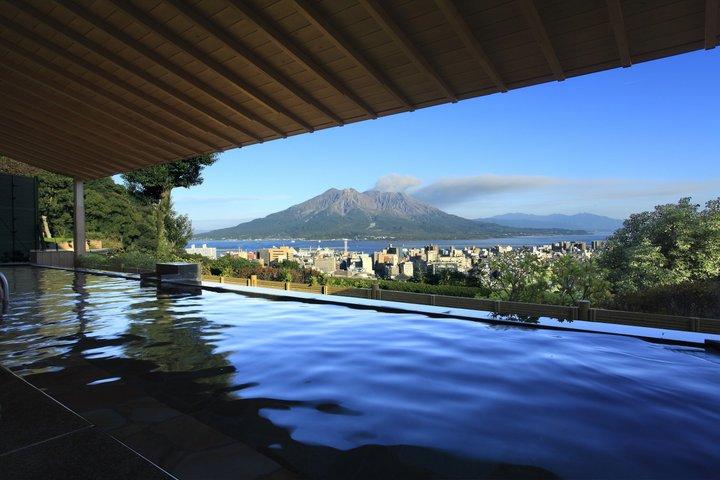 Kagoshima Luxus Hot Springs und Gourmet Mittagessen im Shiroyama Hotel