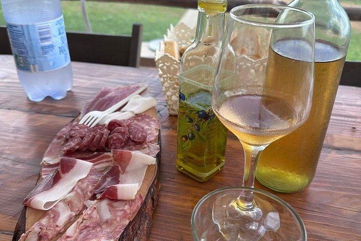 Montepulciano : チンタ・セネーゼ農場ツアー、フード・テイスティング＆ワイン