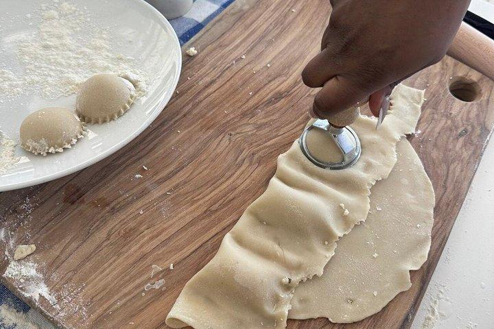 Capri Small Group Pasta Making Class, Wine and Sea View