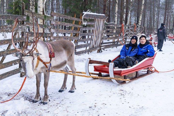 スノーモービルサファリからトナカイ農場へ - ロヴァニエミ