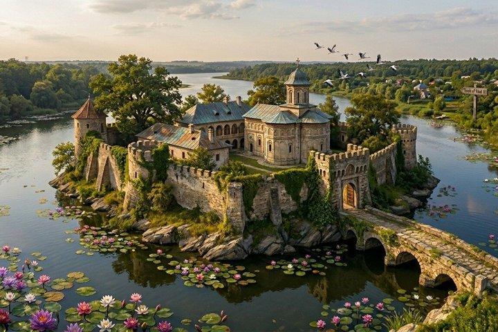 Draculas grav i Snagov och Kungliga slottet i Mogoșoaia