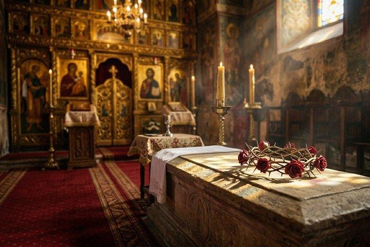 Draculas grav i Snagov och Kungliga slottet i Mogoșoaia