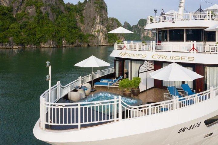 3 - Tages Hermes Luxus-Kreuzfahrt in Ha Long Bay mit eigenem Balkon
