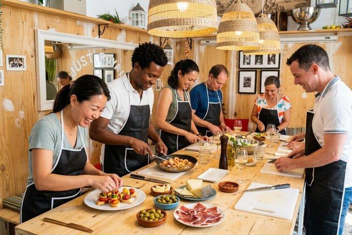 プレミアムパエリア料理教室、サングリア、10タパス＆マーケットボケリア