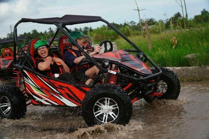 Bali : Ubud Buggy Adventure Dragon Cave, vandfald, risfelt, mud