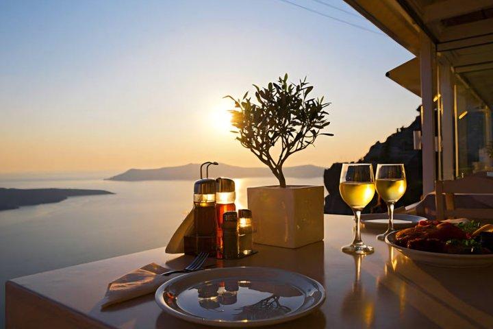 Santorini Private Wine Tour:3 Wineries, Sommelier, Tapas & Sunset