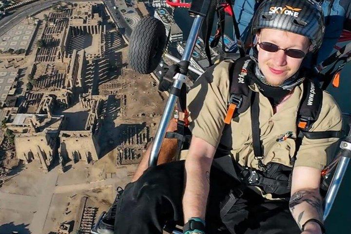 Soluppgång och solnedgång Paramotor Flygupplevelse i Luxor
