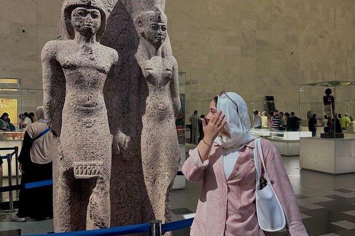 フルガダ：飛行機でカイロ日帰り旅行、ピラミッド、スフィンクス、大博物館
