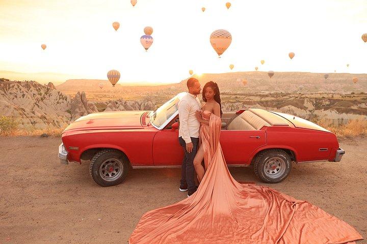 熱気球で結婚式のプロポーズと写真撮影