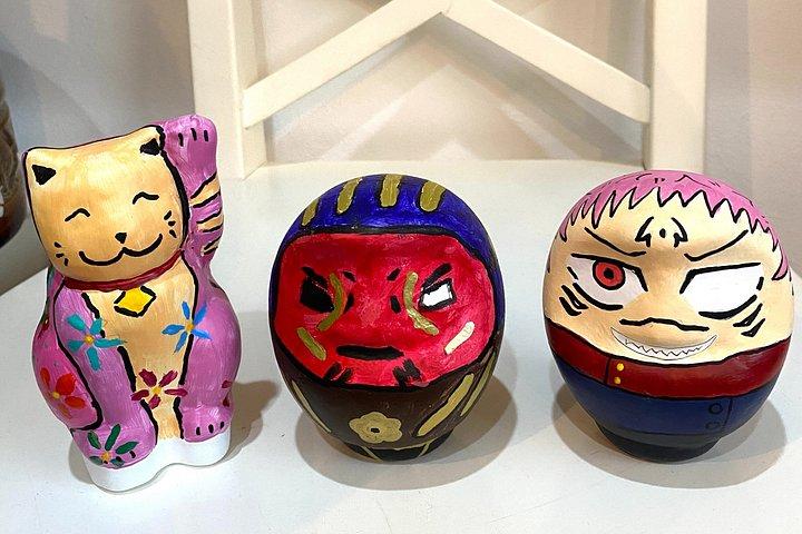 京都で「だるま」作りと絵付けワークショップ
