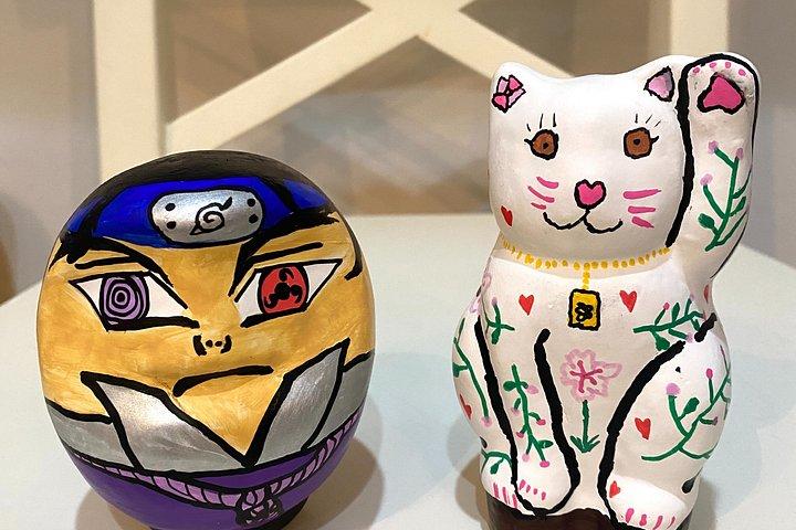 京都で「だるま」作りと絵付けワークショップ