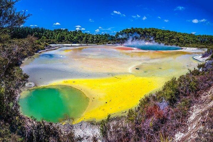 D'Auckland à Rotorua Wai-O-Tapu & Te Puia avec visite du déjeuner