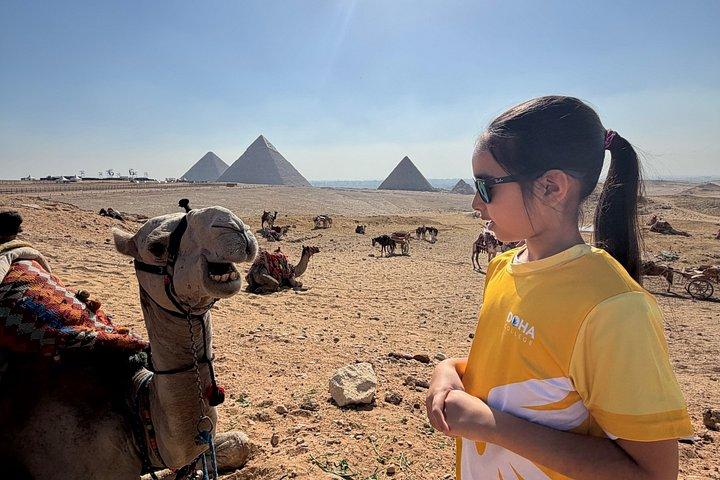 Giza pyramider med sfinx & 9 pyramider med kamel og frokost