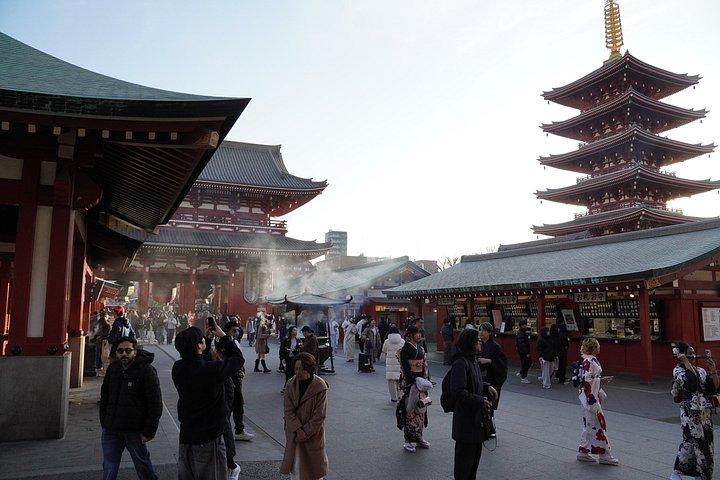 東京 : 浅草ガイド付き豪華着物＆屋台料理散策ツアー