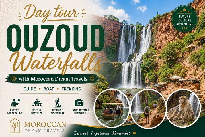 Ouzoud vattenfall med Guide & båttur